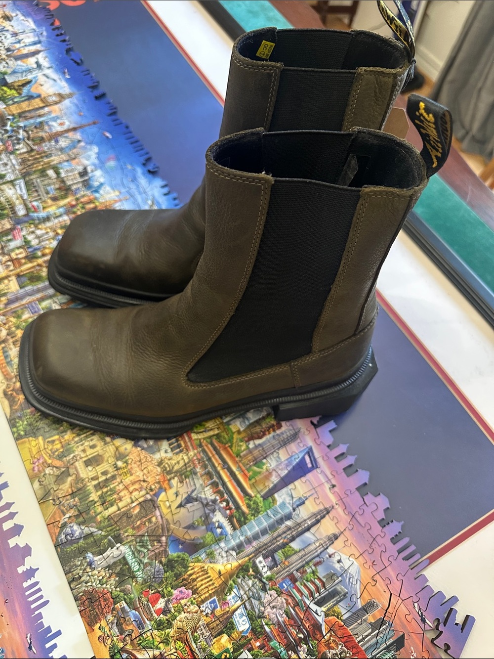 Dr. Martens Brown and Black Chukka Chelsea Boots